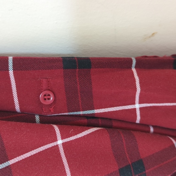 TORRID Red & Black Plaid Mini Challis Shirt Dress - Picture 9 of 16